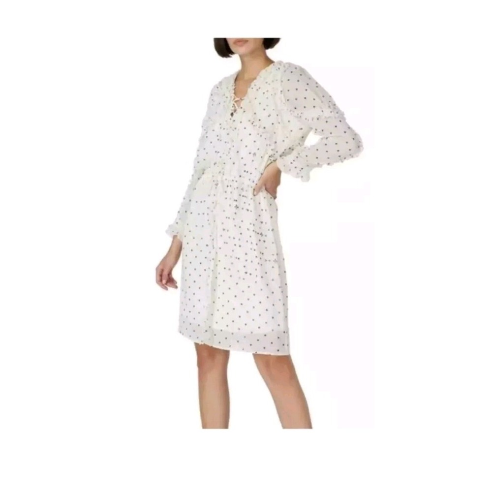 Koche Collective Polka Dot Ruffle Trim Dress Size 42 US‎ Size 10 Boho Casino